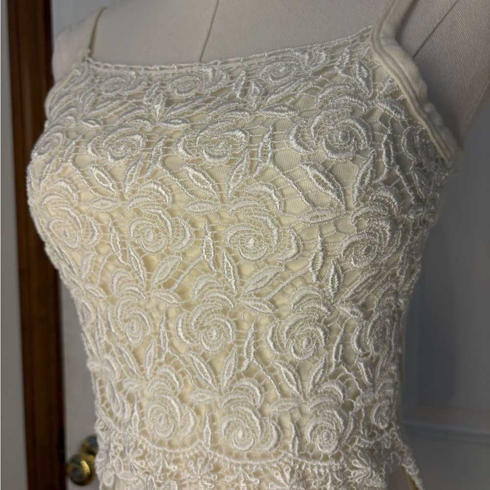 Cream Lace Cami Top